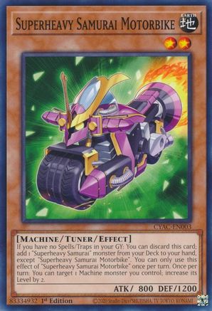Superheavy Samurai Motorbike (CYAC-EN003) - Cyberstorm Access 1st Edition Cyberstorm Access Yugioh Single  Squirtle Squad Card Shop.