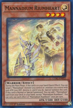 Mannadium Riumheart (CYAC-EN012) - Cyberstorm Access 1st Edition Cyberstorm Access Yugioh Single  Squirtle Squad Card Shop.