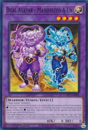 Dual Avatar - Manifested A-Un (CYAC-EN038) - Cyberstorm Access 1st Edition Cyberstorm Access Yugioh Single  Squirtle Squad Card Shop.
