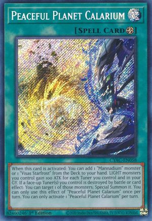 Peaceful Planet Calarium (CYAC-EN058) - Cyberstorm Access 1st Edition Cyberstorm Access Yugioh Single  Squirtle Squad Card Shop.