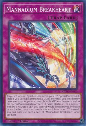 Mannadium Breakheart (CYAC-EN072) - Cyberstorm Access 1st Edition Cyberstorm Access Yugioh Single  Squirtle Squad Card Shop.