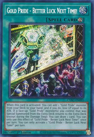 Gold Pride - Better Luck Next Time! (CYAC-EN091) - Cyberstorm Access 1st Edition Cyberstorm Access Yugioh Single  Squirtle Squad Card Shop.