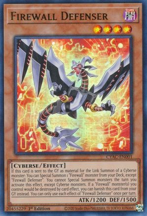 Firewall Defenser (CYAC-EN001) - Cyberstorm Access 1st Edition Cyberstorm Access Yugioh Single  Squirtle Squad Card Shop.