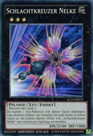 Battlecruiser Dianthus (German) - Schlachtkreuzer Nelke" (AC14-DE012) - Advent Calendar 2014 (Adventskalender ZEXAL-Edition) Limited Advent Calendar 2014 (Adventskalender ZEXAL-Edition) Yugioh Single  Squirtle Squad Card Shop.
