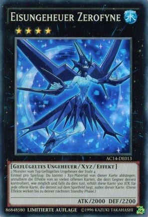 Ice Beast Zerofyne (German) - "Eisungeheuer Zerofyne" (AC14-DE013) - Advent Calendar 2014 (Adventskalender ZEXAL-Edition) Limited Advent Calendar 2014 (Adventskalender ZEXAL-Edition) Yugioh Single  Squirtle Squad Card Shop.