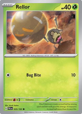 Rellor 025/193  SV02 Paldea Evolved - Common SV02: Paldea Evolved Pokemon Single  Squirtle Squad Card Shop.