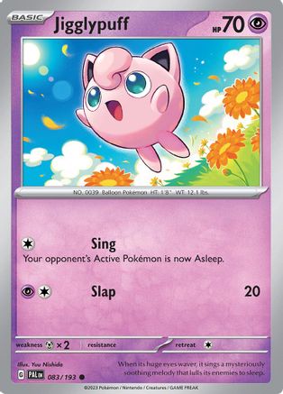 Jigglypuff 083  SV02 Paldea Evolved - Common SV02: Paldea Evolved Pokemon Single  Squirtle Squad Card Shop.