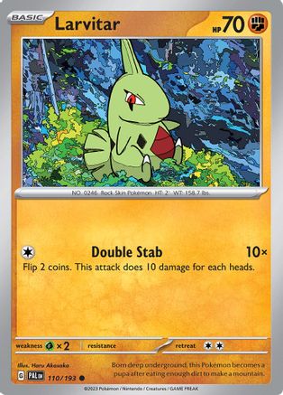 Larvitar 110  SV02 Paldea Evolved - Common SV02: Paldea Evolved Pokemon Single  Squirtle Squad Card Shop.