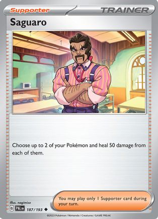 Saguaro 187  SV02 Paldea Evolved - Uncommon SV02: Paldea Evolved Pokemon Single  Squirtle Squad Card Shop.
