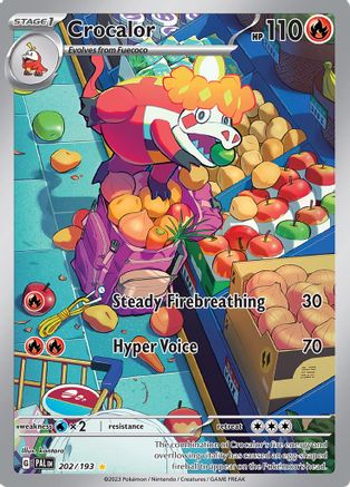 Crocalor 202/193  - Holofoil SV02 Paldea Evolved - Illustration Rare SV02: Paldea Evolved Pokemon Single  Squirtle Squad Card Shop.