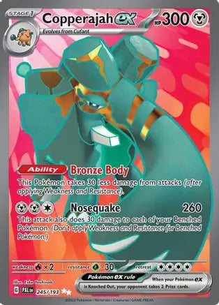 Copperajah ex 245/193  - Holofoil SV02 Paldea Evolved - Ultra Rare SV02: Paldea Evolved Pokemon Single  Squirtle Squad Card Shop.