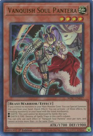 Vanquish Soul Pantera (WISU-EN017) - Wild Survivors 1st Edition Wild Survivors Yugioh Single  Squirtle Squad Card Shop.