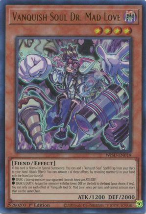 Vanquish Soul Dr. Mad Love (WISU-EN019) - Wild Survivors 1st Edition Wild Survivors Yugioh Single  Squirtle Squad Card Shop.