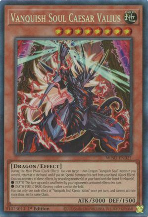 Vanquish Soul Caesar Valius (CR) (WISU-EN021) - Wild Survivors 1st Edition Wild Survivors Yugioh Single  Squirtle Squad Card Shop.