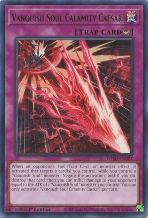 Vanquish Soul Calamity Caesar (WISU-EN027) - Wild Survivors 1st Edition Wild Survivors Yugioh Single  Squirtle Squad Card Shop.