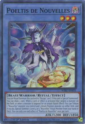 Poeltis de Nouvelles (WISU-EN031) - Wild Survivors 1st Edition Wild Survivors Yugioh Single  Squirtle Squad Card Shop.
