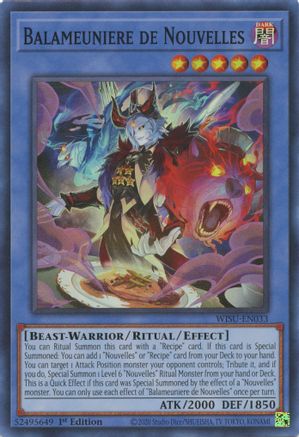 Balameuniere de Nouvelles (WISU-EN033) - Wild Survivors 1st Edition Wild Survivors Yugioh Single  Squirtle Squad Card Shop.