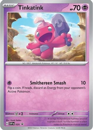 Tinkatink (Cosmo Holofoil) 025  - Holofoil SV Scarlet & Violet Promo Cards - Promo SV: Scarlet & Violet Promo Cards Pokemon Single  Squirtle Squad Card Shop.