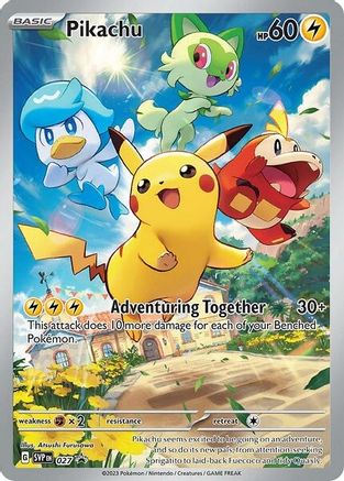 Pikachu 027  - Holofoil SV Scarlet & Violet Promo Cards - Promo SV: Scarlet & Violet Promo Cards Pokemon Single  Squirtle Squad Card Shop.