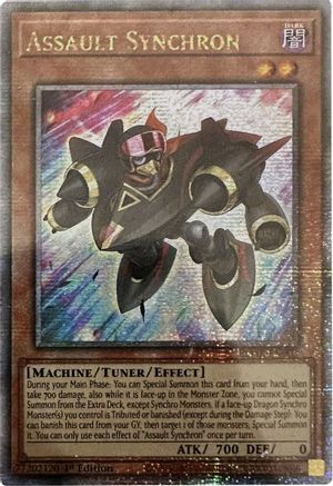 Assault Synchron (Quarter Century Secret Rare) (BLMR-EN003) - Battles of Legend: Monstrous Revenge 1st Edition Battles of Legend: Monstrous Revenge Yugioh Single  Squirtle Squad Card Shop.