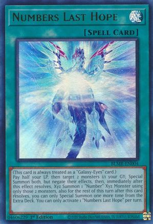 Numbers Last Hope (BLMR-EN004) - Battles of Legend: Monstrous Revenge 1st Edition Battles of Legend: Monstrous Revenge Yugioh Single  Squirtle Squad Card Shop.