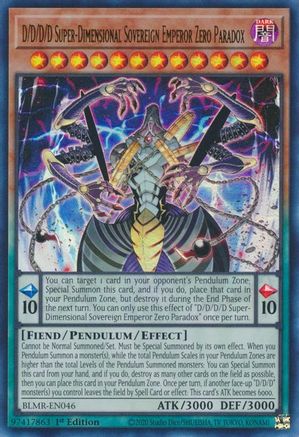 D/D/D/D Super-Dimensional Sovereign Emperor Zero Paradox (BLMR-EN046) - Battles of Legend: Monstrous Revenge 1st Edition Battles of Legend: Monstrous Revenge Yugioh Single  Squirtle Squad Card Shop.