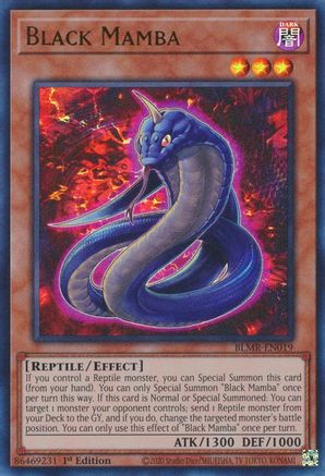 Black Mamba (BLMR-EN019) - Battles of Legend: Monstrous Revenge 1st Edition Battles of Legend: Monstrous Revenge Yugioh Single  Squirtle Squad Card Shop.