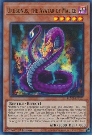 Urubonus, the Avatar of Malice (BLMR-EN020) - Battles of Legend: Monstrous Revenge 1st Edition Battles of Legend: Monstrous Revenge Yugioh Single  Squirtle Squad Card Shop.