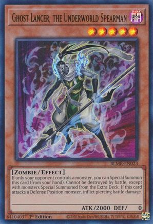Ghost Lancer, the Underworld Spearman (BLMR-EN023) - Battles of Legend: Monstrous Revenge 1st Edition Battles of Legend: Monstrous Revenge Yugioh Single  Squirtle Squad Card Shop.