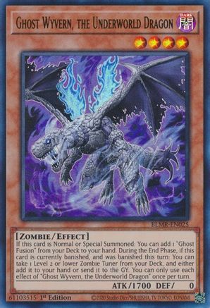 Ghost Wyvern, the Underworld Dragon (BLMR-EN025) - Battles of Legend: Monstrous Revenge 1st Edition Battles of Legend: Monstrous Revenge Yugioh Single  Squirtle Squad Card Shop.