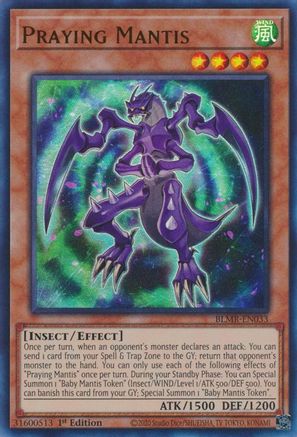 Praying Mantis (BLMR-EN033) - Battles of Legend: Monstrous Revenge 1st Edition Battles of Legend: Monstrous Revenge Yugioh Single  Squirtle Squad Card Shop.