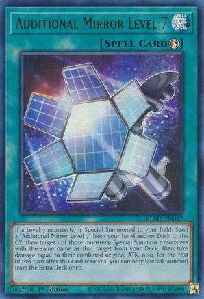 Additional Mirror Level 7 (BLMR-EN047) - Battles of Legend: Monstrous Revenge 1st Edition Battles of Legend: Monstrous Revenge Yugioh Single  Squirtle Squad Card Shop.