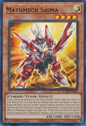 Mathmech Sigma (BLMR-EN060) - Battles of Legend: Monstrous Revenge 1st Edition Battles of Legend: Monstrous Revenge Yugioh Single  Squirtle Squad Card Shop.