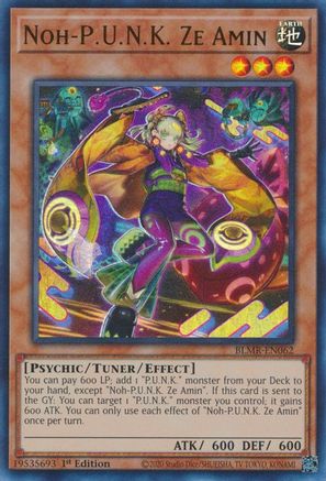 Noh-P.U.N.K. Ze Amin (BLMR-EN062) - Battles of Legend: Monstrous Revenge 1st Edition Battles of Legend: Monstrous Revenge Yugioh Single  Squirtle Squad Card Shop.