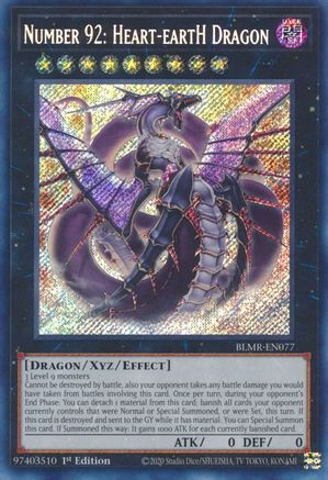 Number 92: Heart-eartH Dragon (BLMR-EN077) - Battles of Legend: Monstrous Revenge 1st Edition Battles of Legend: Monstrous Revenge Yugioh Single  Squirtle Squad Card Shop.