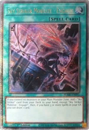 Sky Striker Mobilize - Engage! (Quarter Century Secret Rare) (BLMR-EN091) - Battles of Legend: Monstrous Revenge 1st Edition Battles of Legend: Monstrous Revenge Yugioh Single  Squirtle Squad Card Shop.