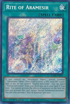 Rite of Aramesir (BLMR-EN093) - Battles of Legend: Monstrous Revenge 1st Edition Battles of Legend: Monstrous Revenge Yugioh Single  Squirtle Squad Card Shop.
