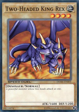 Two-Headed King Rex (DEM6-EN005) - Speed Duel Demo Deck 2020 Unlimited Speed Duel Demo Deck 2020 Yugioh Single  Squirtle Squad Card Shop.