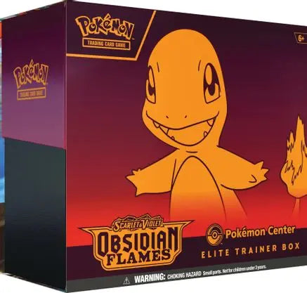 Pokemon TCG - Scarlet & Violet Obsidian Flames Pokemon Center Elite Trainer Box - Exclusive - Sealed - English SV03: Obsidian Flames Pokemon Sealed  Squirtle Squad Card Shop.