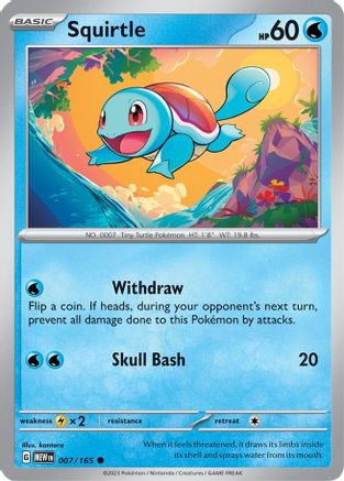 Squirtle 007/165 – Scarlet & Violet 151 – Reverse Holofoil