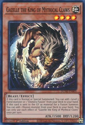 Gazelle the King of Mythical Claws (DUNE-EN003) - Duelist Nexus 1st Edition Duelist Nexus Yugioh Single  Squirtle Squad Card Shop.