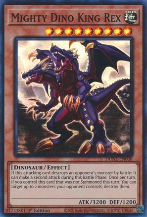 Mighty Dino King Rex (DUNE-EN008) - Duelist Nexus 1st Edition Duelist Nexus Yugioh Single  Squirtle Squad Card Shop.