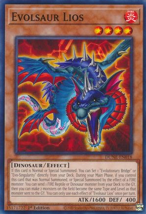 Evolsaur Lios (DUNE-EN018) - Duelist Nexus 1st Edition Duelist Nexus Yugioh Single  Squirtle Squad Card Shop.