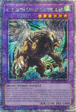 Chimera the King of Phantom Beasts (Quarter Century Secret Rare) (DUNE-EN033) - Duelist Nexus 1st Edition Duelist Nexus Yugioh Single  Squirtle Squad Card Shop.