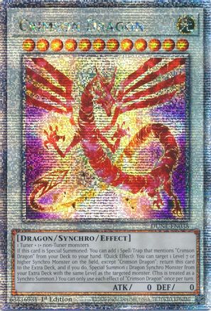 Crimson Dragon (Quarter Century Secret Rare) (DUNE-EN038) - Duelist Nexus 1st Edition Duelist Nexus Yugioh Single  Squirtle Squad Card Shop.
