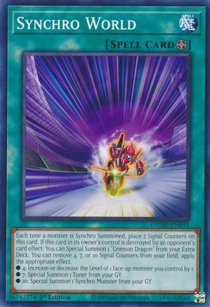 Synchro World (DUNE-EN051) - Duelist Nexus 1st Edition Duelist Nexus Yugioh Single  Squirtle Squad Card Shop.