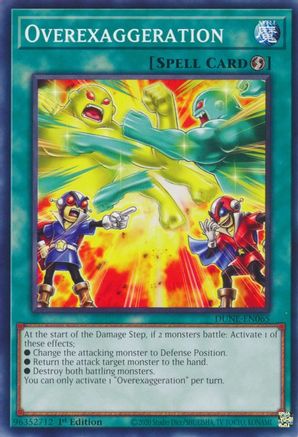 Overexaggeration (DUNE-EN065) - Duelist Nexus 1st Edition Duelist Nexus Yugioh Single  Squirtle Squad Card Shop.