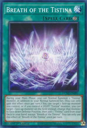 Breath of the Tistina (DUNE-EN091) - Duelist Nexus 1st Edition Duelist Nexus Yugioh Single  Squirtle Squad Card Shop.