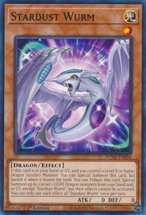 Stardust Wurm (DUNE-EN094) - Duelist Nexus 1st Edition Duelist Nexus Yugioh Single  Squirtle Squad Card Shop.