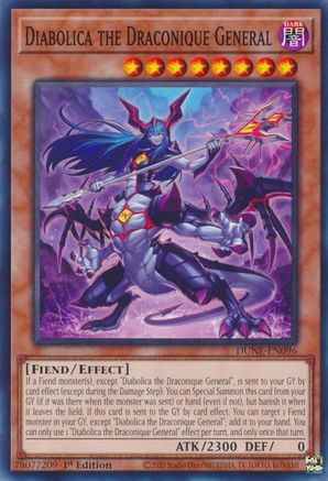 Diabolica the Draconique General (DUNE-EN096) - Duelist Nexus 1st Edition Duelist Nexus Yugioh Single  Squirtle Squad Card Shop.
